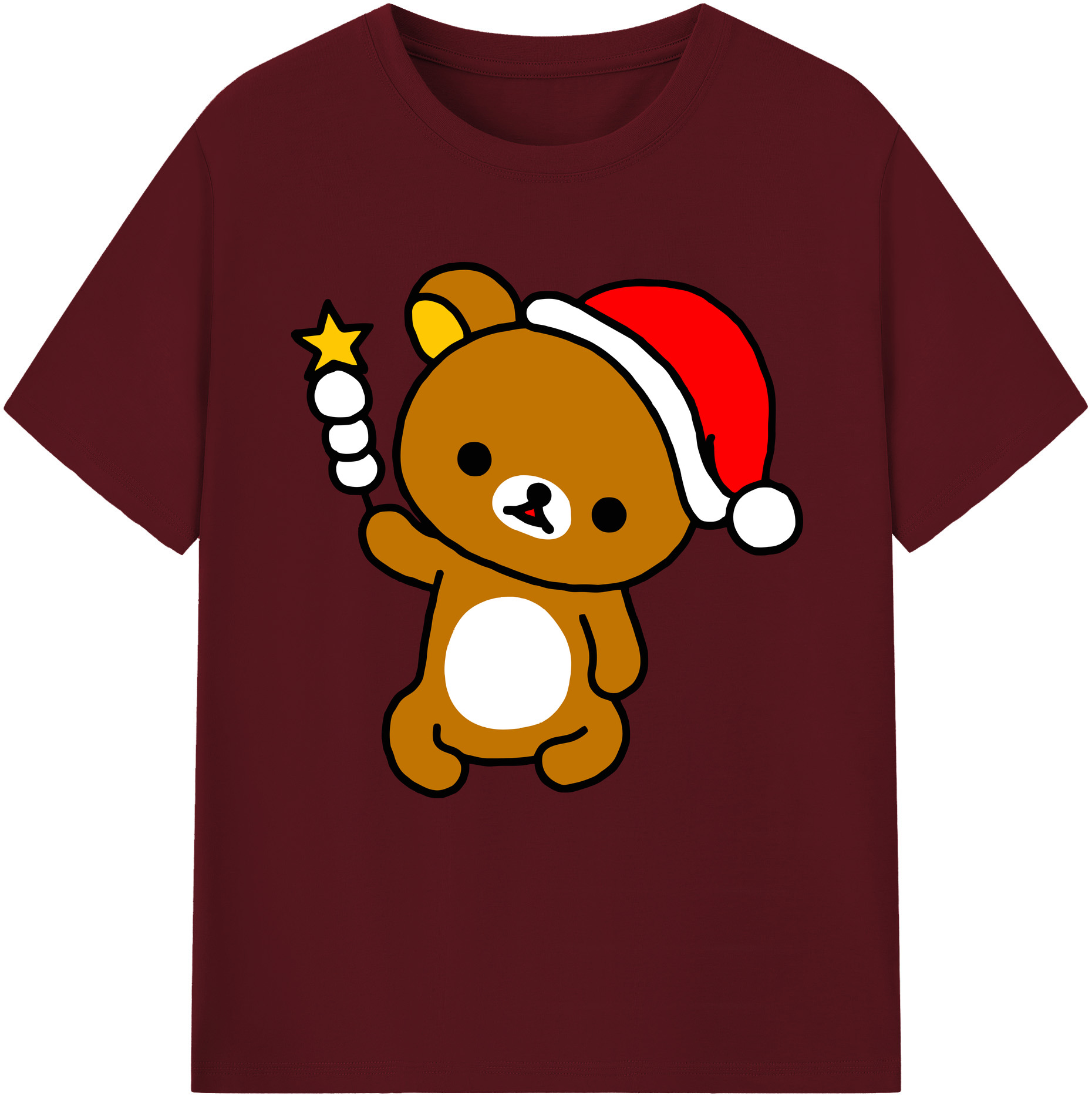 （画像用） リラックマ リラックマ キイロイトリ Rilakkuma Korilakkuma Kiiroitori 綿100％半袖Tシャツ（フロントプリント）
